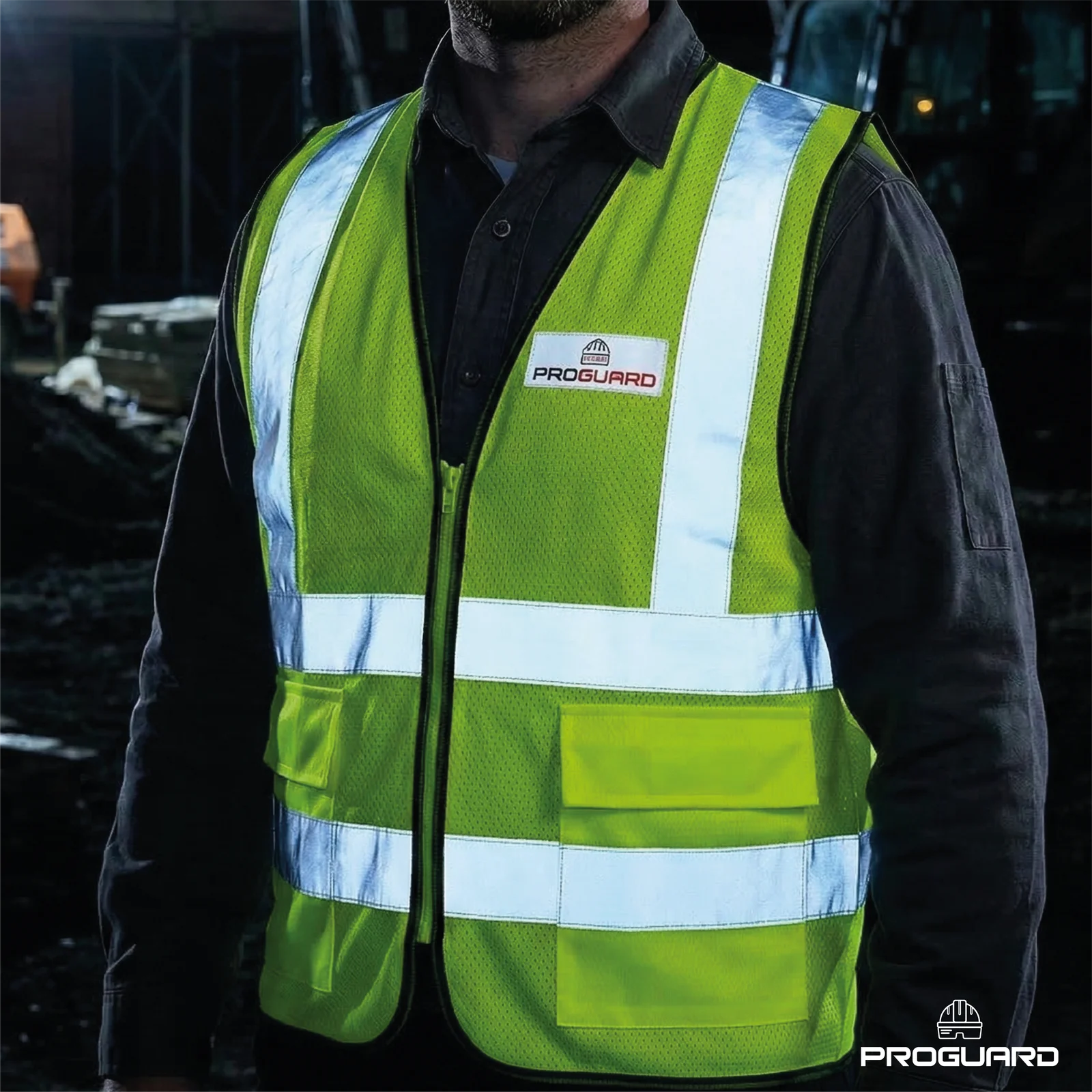 PROGUARD - Colete Refletivo Com 2 Bolsos CRICKET - Medidas